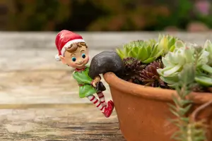 Pot Buddies Christmas Naughty Elf Plant Pot Hanger