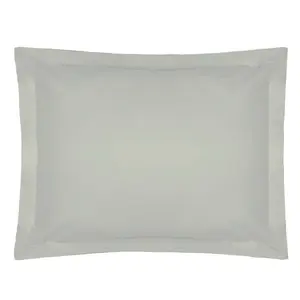 Plain Dye 200 TC Egyptian-Quality Cotton Oxford Pillowcase Platinum