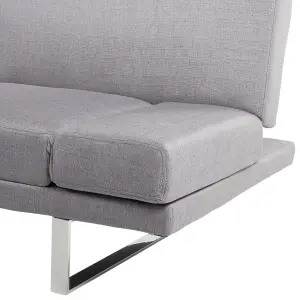 Beliani Scandinavian Sofa Bed YORK Light Grey