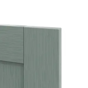 GoodHome Alpinia Matt green wood effect Shaker Tall larder Cabinet door (W)300mm (H)1467mm (T)18mm