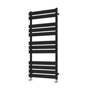 Right Radiators 1200x600 mm Designer Flat Panel Heated Towel Rail Radiator Bathroom Warmer Heating Black