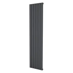 Agadon Vienna Aluminium Designer Radiator 1800 x 415 mm Textured Anthracite - 2806 BTU - 10 Years Guarantee