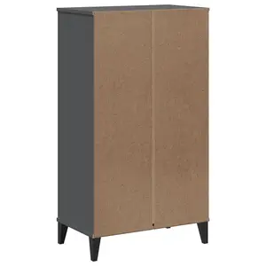 Berkfield Shoe Cabinet VIKEN Anthracite Grey Engineered Wood