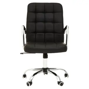 Interiors by Premier Brent Black Tufted Home Office Chair