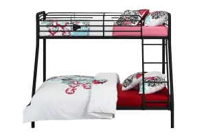 Bunk Bed Metal Black, Single Double