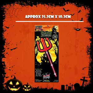 Glowing Trident Halloween Costume Accessory Halloween Party, Trick or Treat  Red