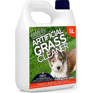 Cleenly Artificial Grass Cleaner for Dogs - Freshly Cut Grass Fragrance - 5 Litres - Eliminates Urine/Dog Wee Odours