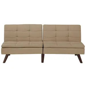 Beliani Retro Sofa Bed RONNE Light Brown