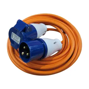 Caravan Electric Hook Up Cable 1.5MM 25M with Fly Lead Adaptor (Mains Electricity Extension Lead)