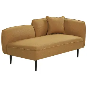 Right Hand Boucle Chaise Lounge Mustard CHEVANNES