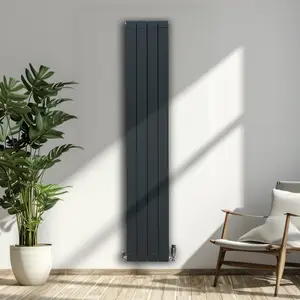 Aluminium Radiator - 1800mm x 315mm - Anthracite Grey