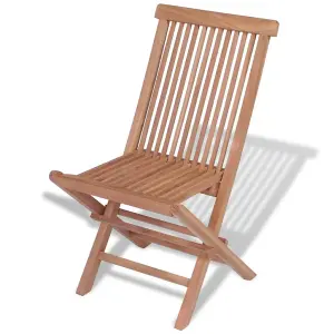 Berkfield Folding Garden Chairs 4 pcs Solid Teak Wood