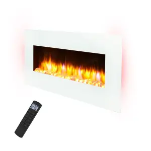 Holbeck White Wall Mounted Electric Fire