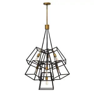 Elstead Fulton 7 Light Chandelier Bronze Finish, E27