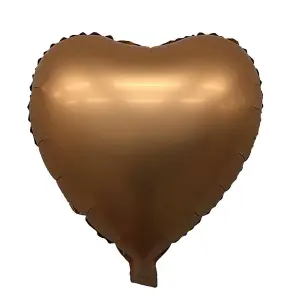 Realmax Heart Foil Balloon (Pack of 10) Champagne/Gold (One Size)