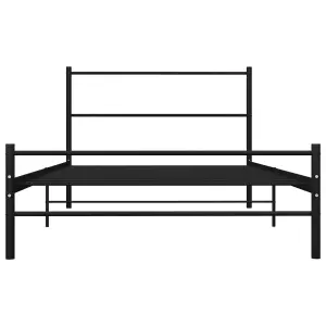 Berkfield Bed Frame Black Metal 90x200 cm