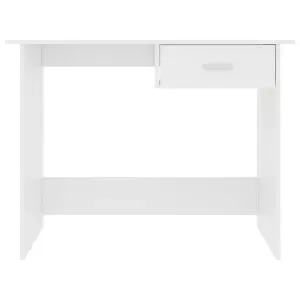 Berkfield Desk White 100x50x76 cm Engineered Wood