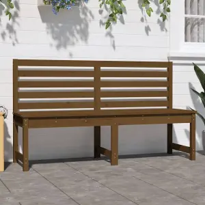 Berkfield Garden Bench Honey Brown 157.5 cm Solid Wood Pine