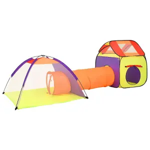 Berkfield Children Play Tent with 250 Balls Multicolour 338x123x111 cm