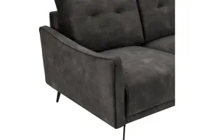 Kensington 3 Seater Velvet Sofa, Steel Grey Velvet