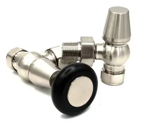 York Manual Radiator Valves - Satin Nickel