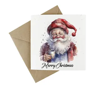 Easy Eco Wildflower Santa Christmas Cards - Eco-friendly and Plantable - Pack of 10