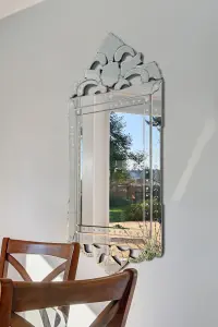 MirrorOutlet Glass Antique Baroque Design Wall Mirror 122 x 58 CM