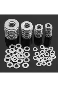 900Pcs Stainless Steel Flat Washers Assortment for DIY and Industrial Applications