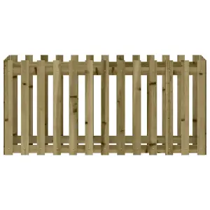 Berkfield Garden Raised Bed with Fence Design 150x50x70 cm Impregnated Wood Pine