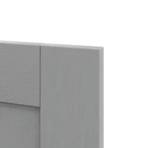 GoodHome Alpinia Matt slate grey wood effect Shaker Appliance Cabinet door (W)600mm (H)687mm (T)18mm