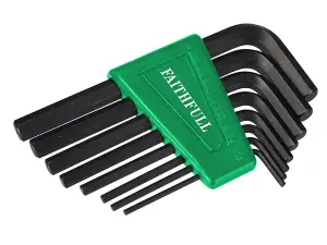 Faithfull  Short Arm Hexagon Key Set, 8 Piece (1/16 - 1/4in) FAIHKS8AF