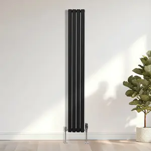 Oval Radiator - 1800 x 240mm - Black