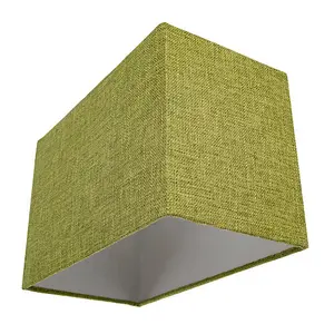 Contemporary and Sleek Olive Linen Fabric Rectangular Lamp Shade 60w Maximum