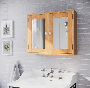 Hallowood Furniture Waverly Oak Two Door Bathroom Cabinet