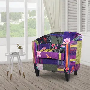 Fabric Patchwork Tricia Tub Chair