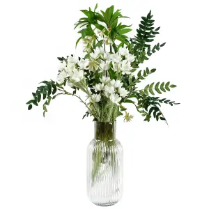 Pack of 6 x 60cm White Starflower Stem - 5 Flowers