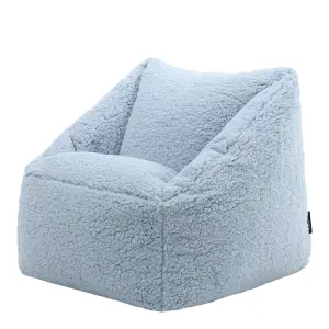 icon Kids Teddy Bear Armchair Bean Bag Blue Childrens Bean Bags