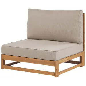 Garden Sofa TIMOR FSC Certified Acacia Wood Light Wood 3 Seater