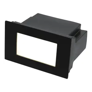 GoodHome Dark grey Mains-powered Neutral white LED Rectangular Deck light