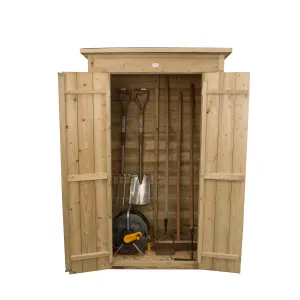 Forest Garden Tall Natural timber Overlap Pent Garden storage 2x3 ft 1780mm 1080mm