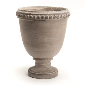 Vintage Style Cement Footed Garden Décor Plant Pot Indoor Outdoor Planter