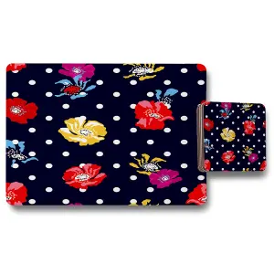 Flowers & Spots (Placemat & Coaster Set) / Default Title