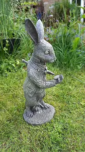 White Rabbit Garden Sculpture Decoration Ornament