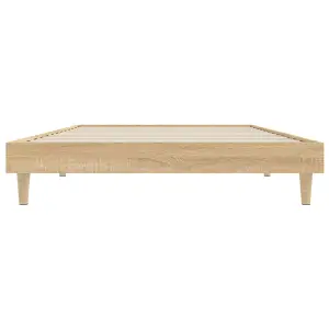 Berkfield Bed Frame Sonoma Oak 100x200 cm Engineered Wood