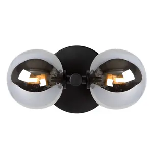 Lucide Tycho Retro Wall Light - 2xG9 - Black