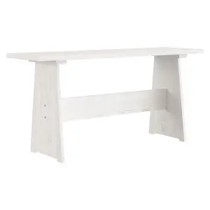 Berkfield 3 Piece Dining Set White Solid Wood Pine