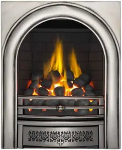 Focal Point Fires 3.5Kw Arch Full Depth Gas Fire - Chrome | Robert Dyas