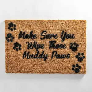 Make Sure You Wipe Those Muddy Paws Doormat