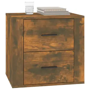 Berkfield Bedside Cabinet Smoked Oak 50x39x47 cm