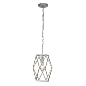 Lighting Collection Carrabelle Satin Silver Pendant